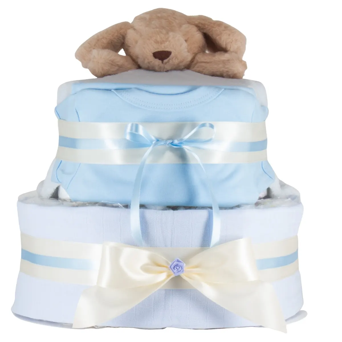 Windeltorte Baby Welpe blau