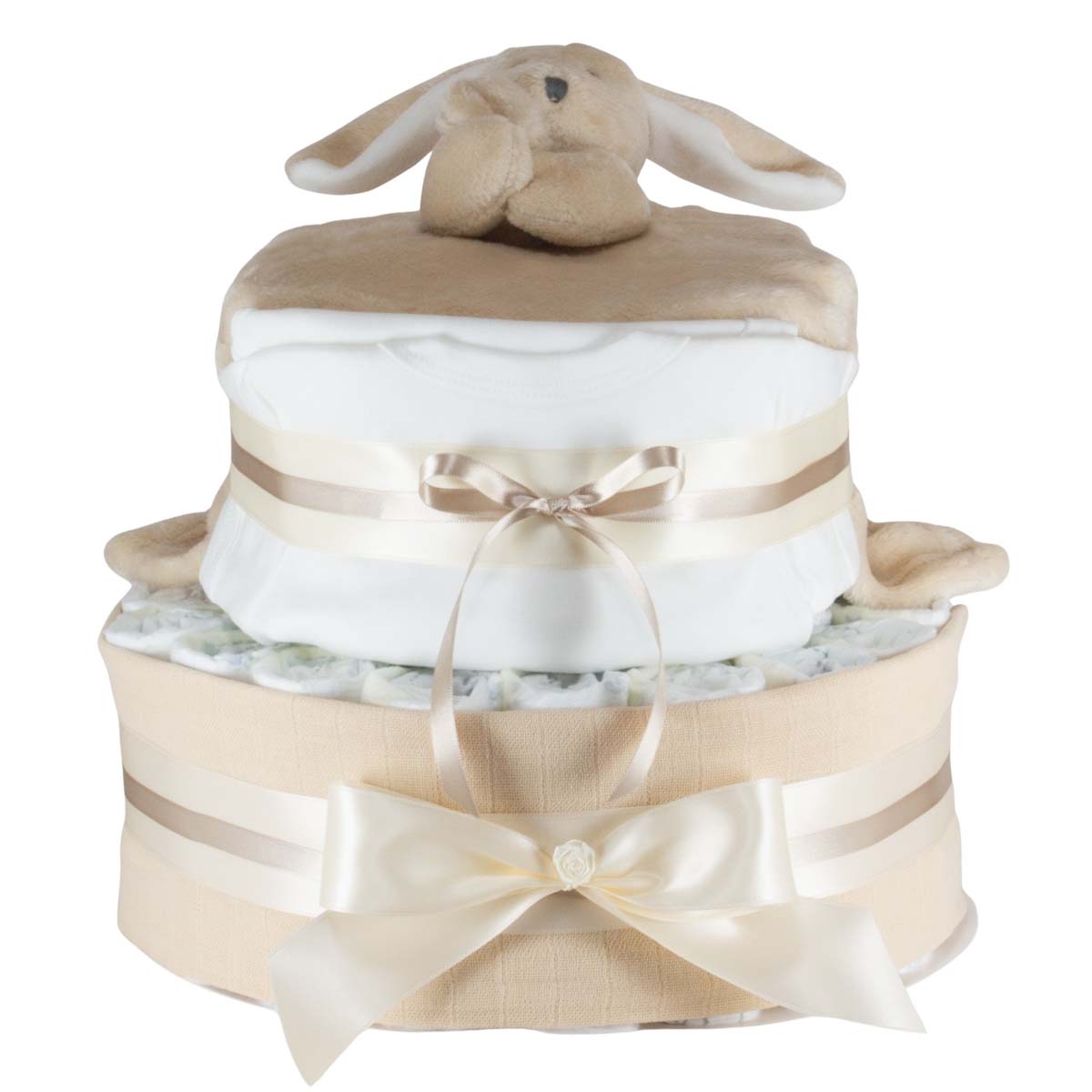 Windeltorte Baby Kaninchen beige