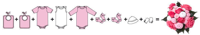 babystrauss rosa - gross (0-6 Monate)