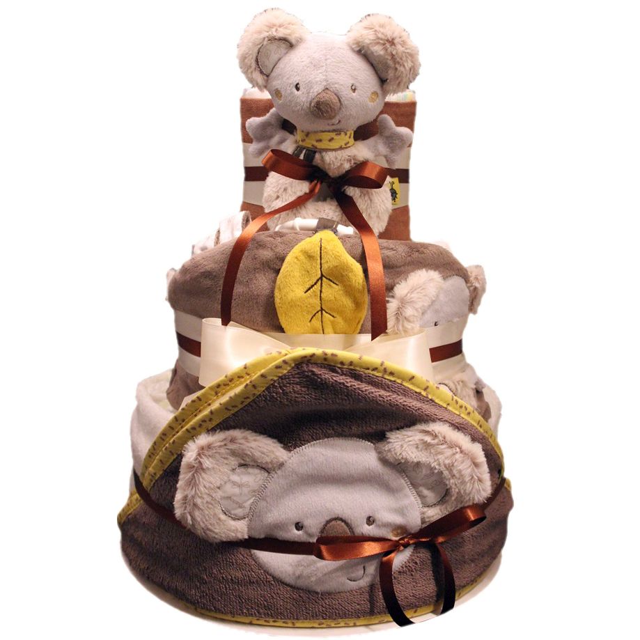 Windeltorte Koala + Rassel