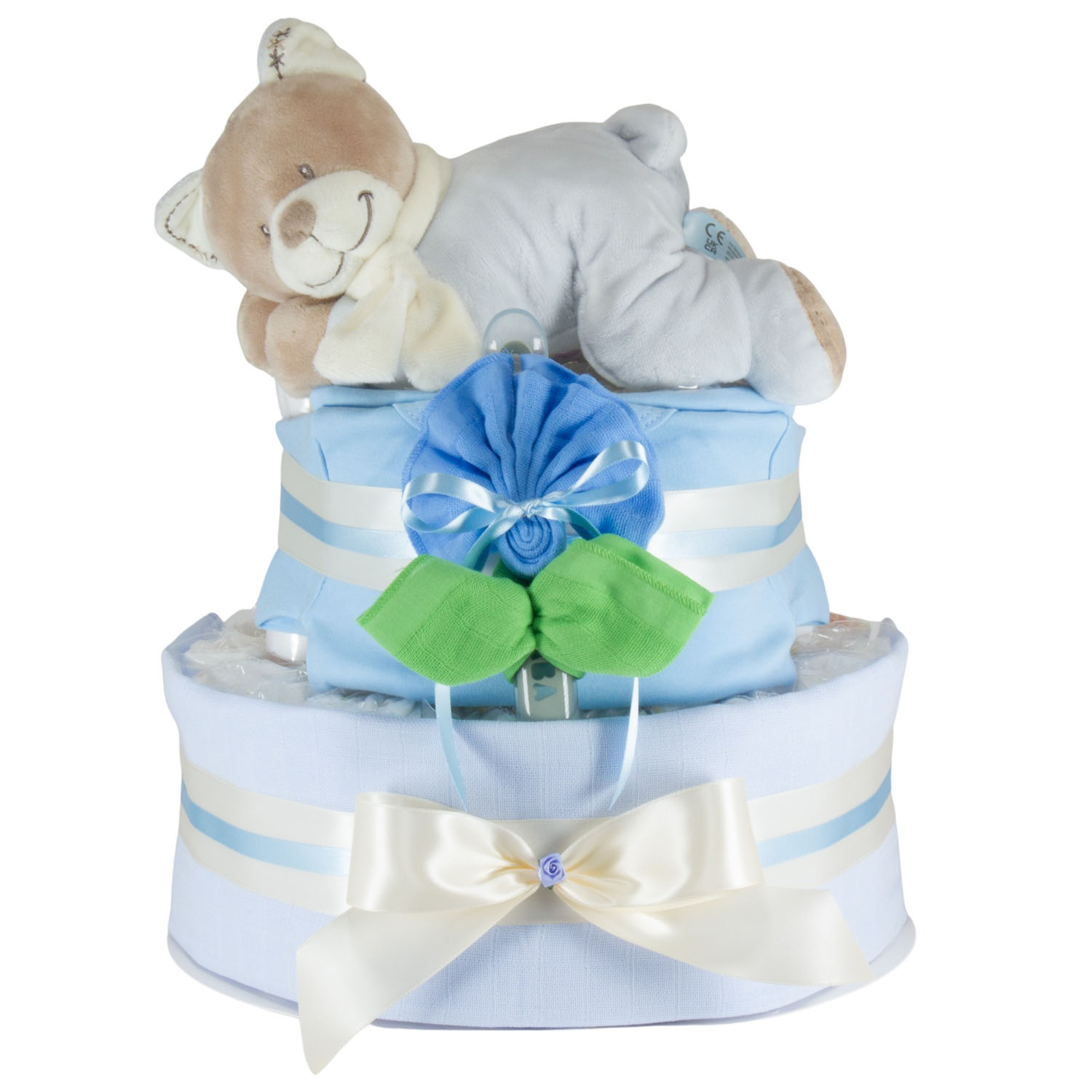 Windeltorte Müder Bär - blau