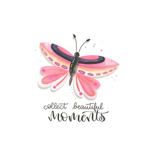 Glückwunschkarte Collect beautiful moments(Schmetterling)