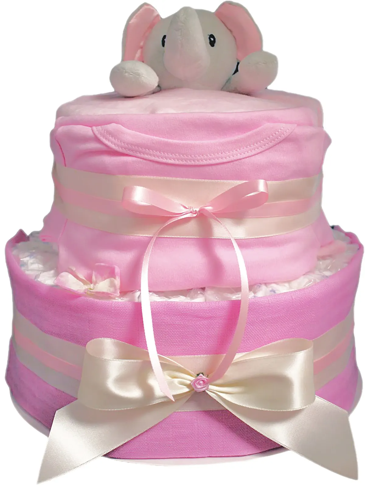 Windeltorte Baby Elefant rosa