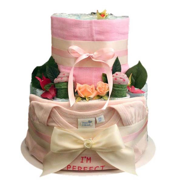 Windeltorte Grösse M rosa